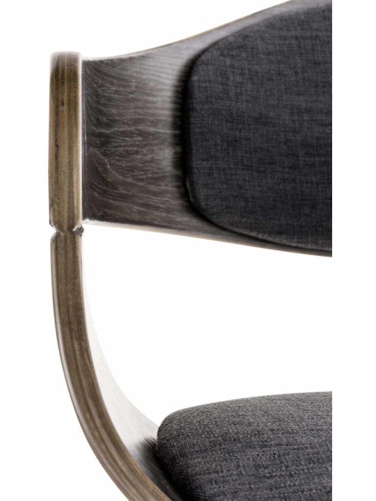 Sæt med 2 stole Kingston stof, grå/mørkegrå