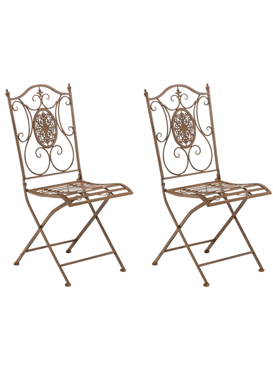 Sæt med 2 stole Sibell, antik brun