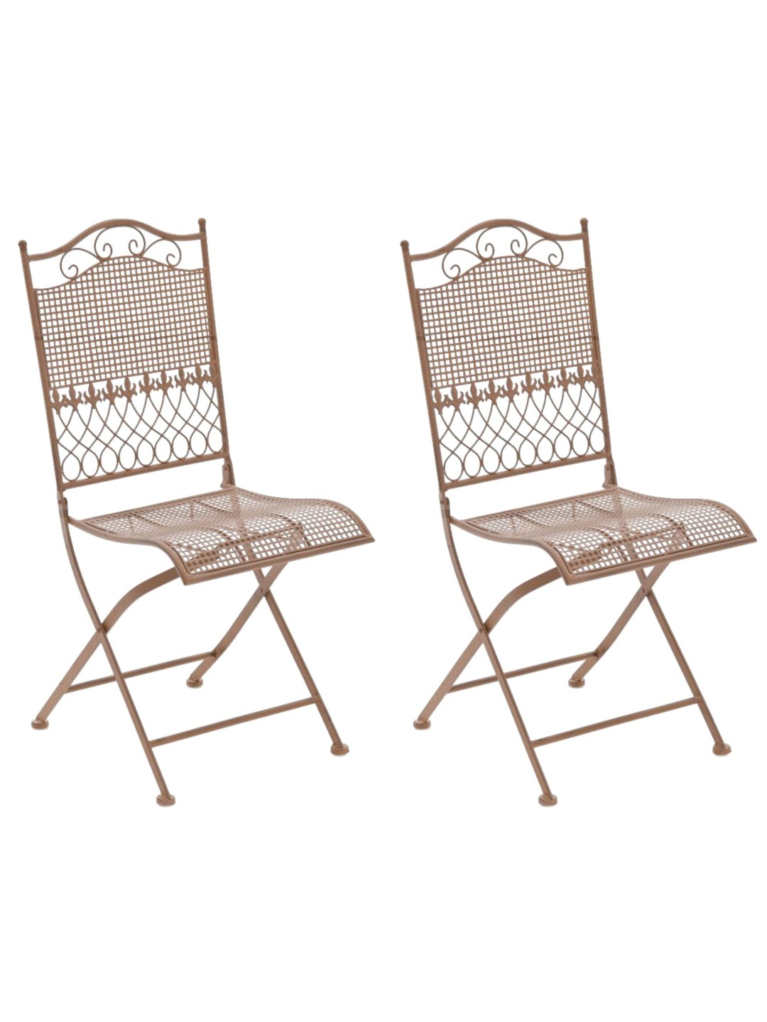 Sæt med 2 havestole Kiran, antik brun