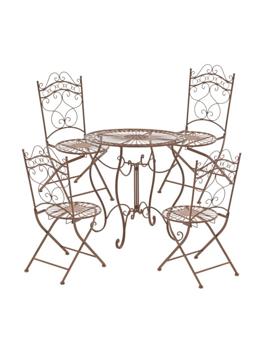 Sæt med 2 havestole Kiran, antik brun Sæt med 2 havestole Kiran, antik brun