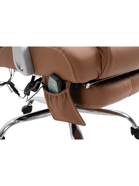 Pacific kontorstol med massagefunktion, lysebrun