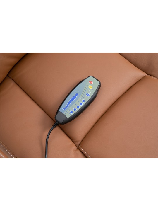 Pacific kontorstol med massagefunktion, lysebrun