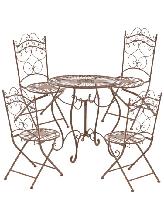 Sæt med 2 stole Indra, antik brun