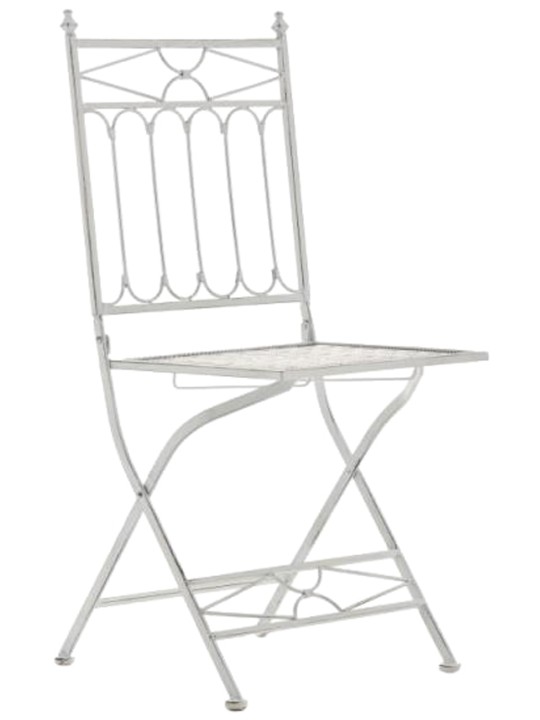 Sæt med 2 klapstole Asina, antik hvid