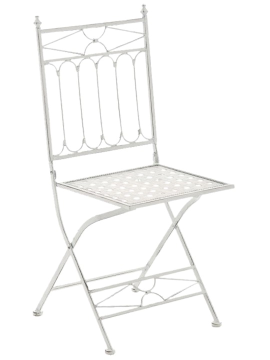 Sæt med 2 klapstole Asina, antik hvid