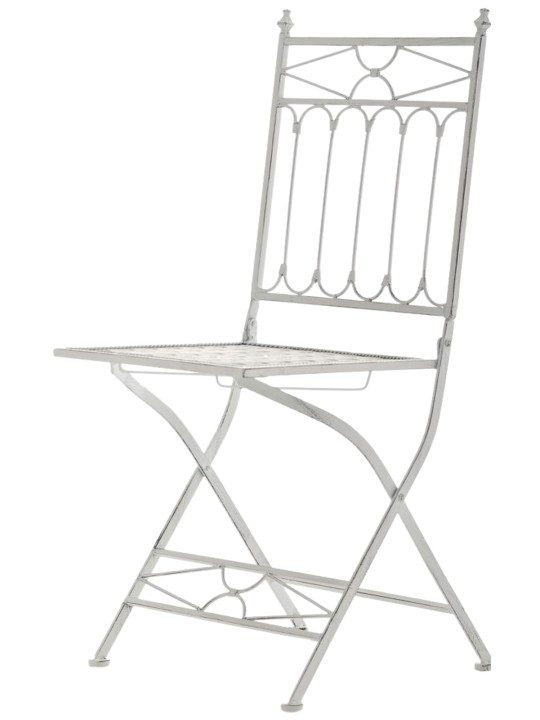 Sæt med 2 klapstole Asina, antik hvid