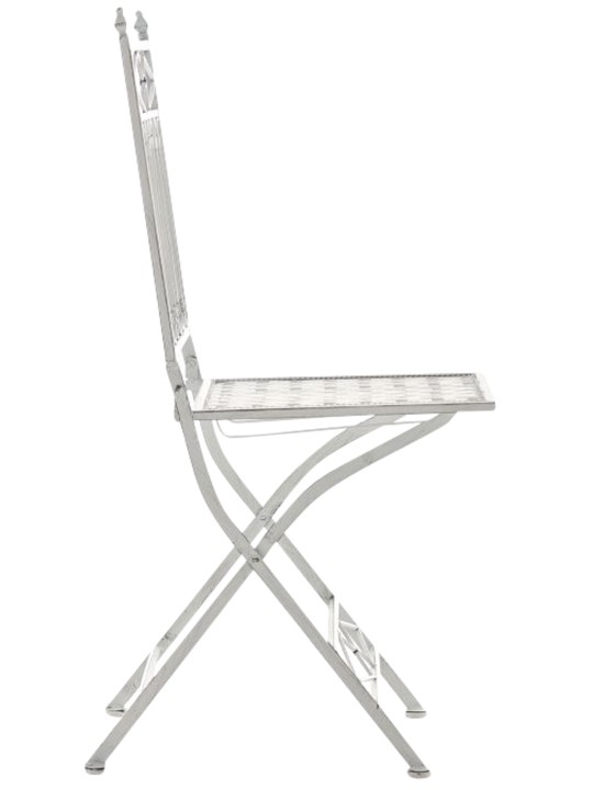 Sæt med 2 klapstole Asina, antik hvid