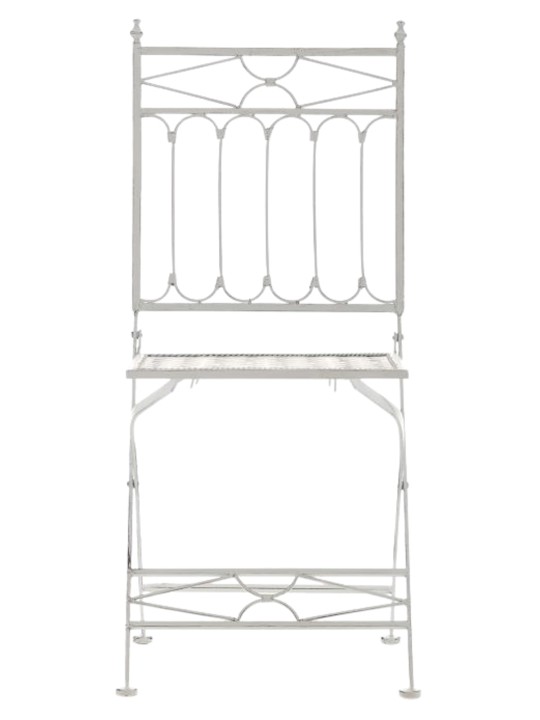 Sæt med 2 klapstole Asina, antik hvid