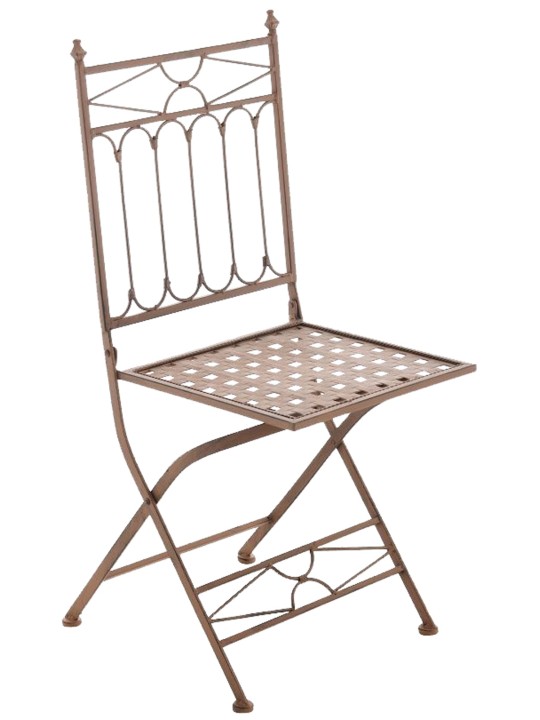 Sæt med 2 klapstole Asina, antik brun