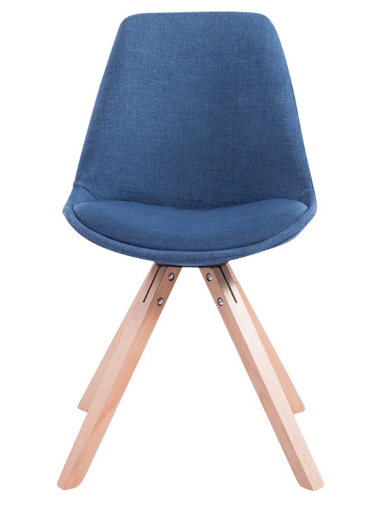 Sæt med 4 besøgsstole Toulouse stof Square Natura, blå