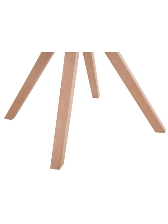 Sæt med 4 besøgsstole Toulouse stof Square Natura, creme