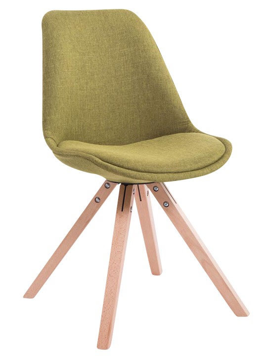 Sæt med 4 besøgsstole Toulouse stof Square Natura, grøn