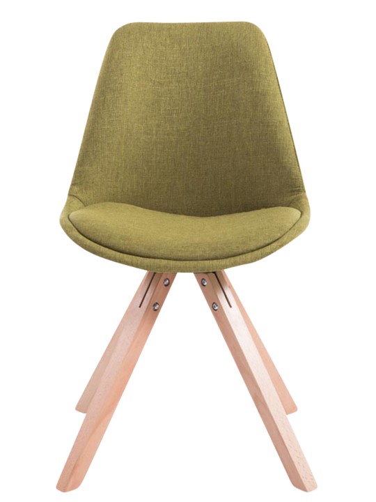 Sæt med 4 besøgsstole Toulouse stof Square Natura, grøn