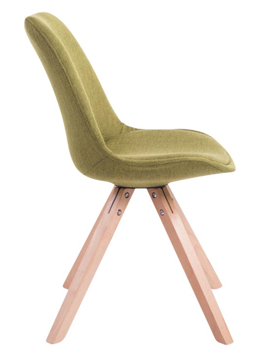 Sæt med 4 besøgsstole Toulouse stof Square Natura, grøn