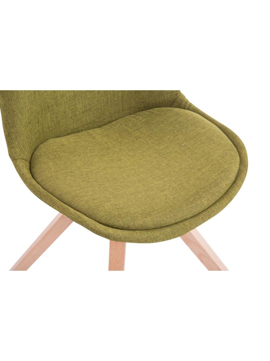 Sæt med 4 besøgsstole Toulouse stof Square Natura, grøn