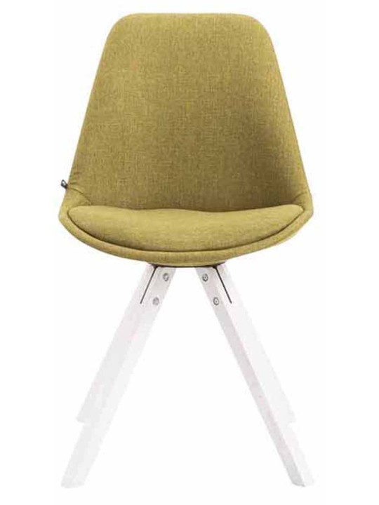 Sæt med 4 besøgsstole Toulouse stof Firkantet, grøn