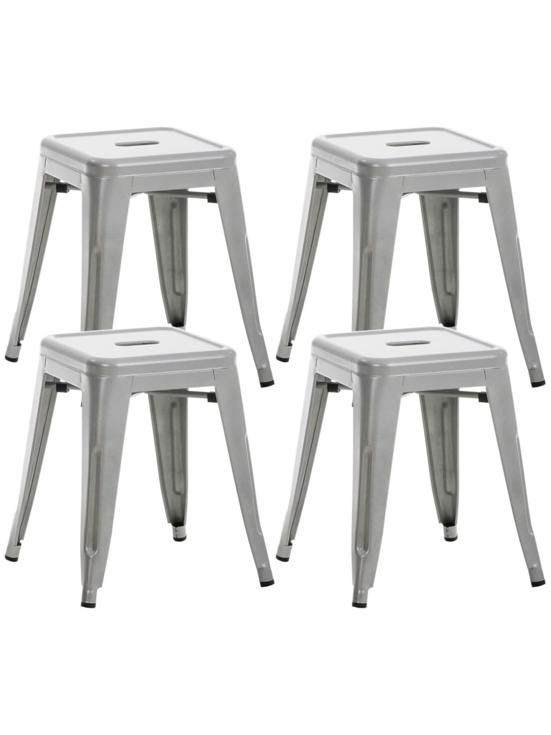 Sæt med 4 skamler Armin, sølv