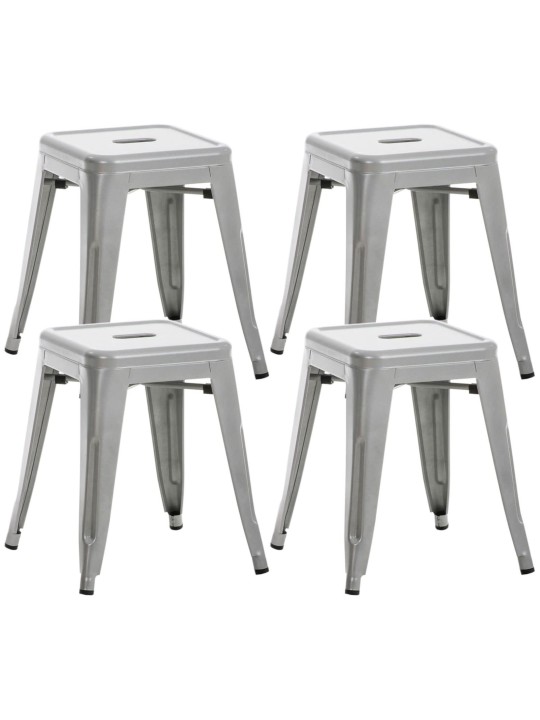 Sæt med 4 skamler Armin, sølv