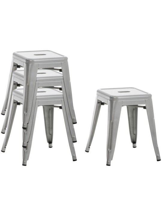 Sæt med 4 skamler Armin, sølv