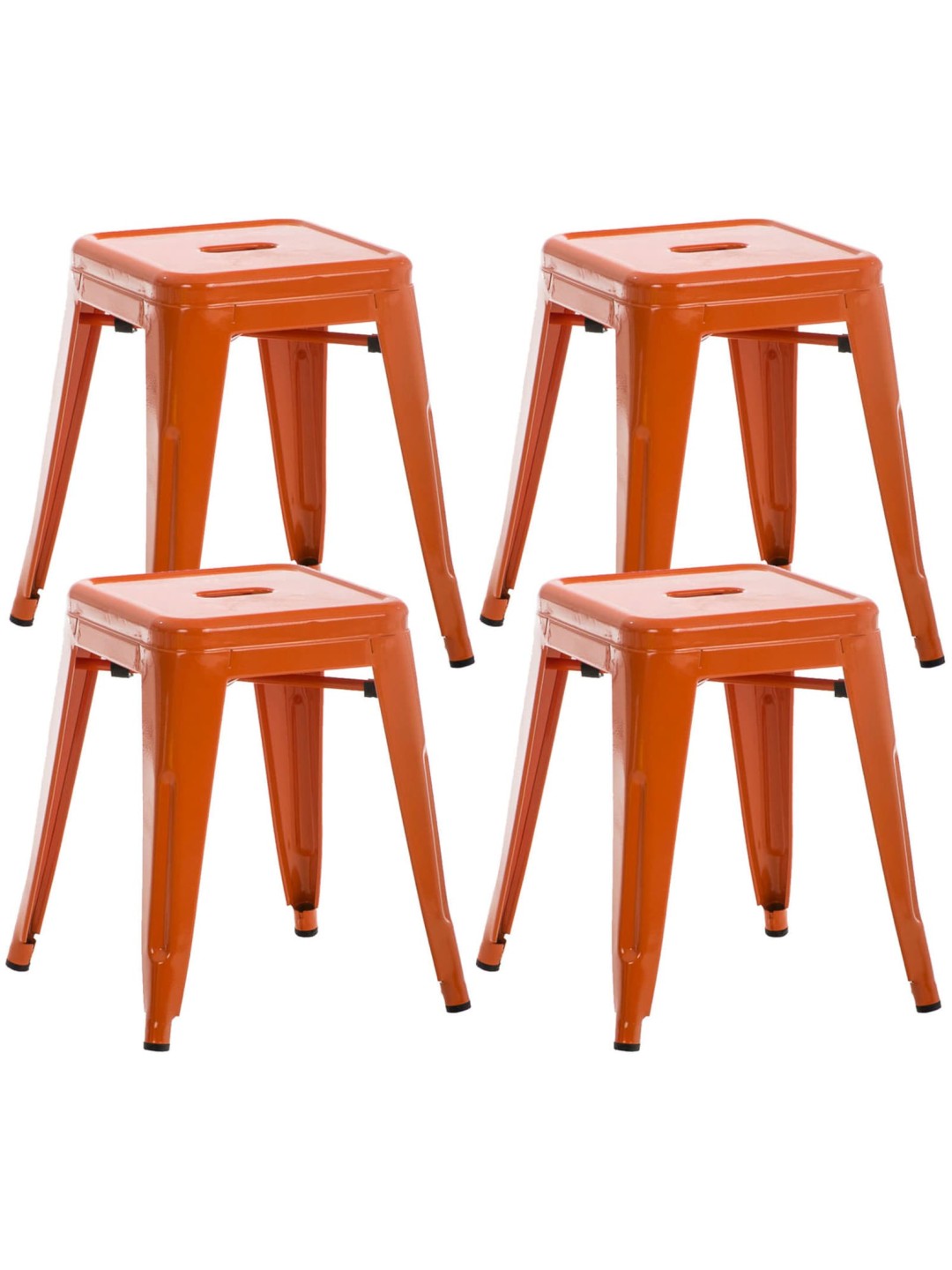 Sæt med 4 skamler Armin, orange