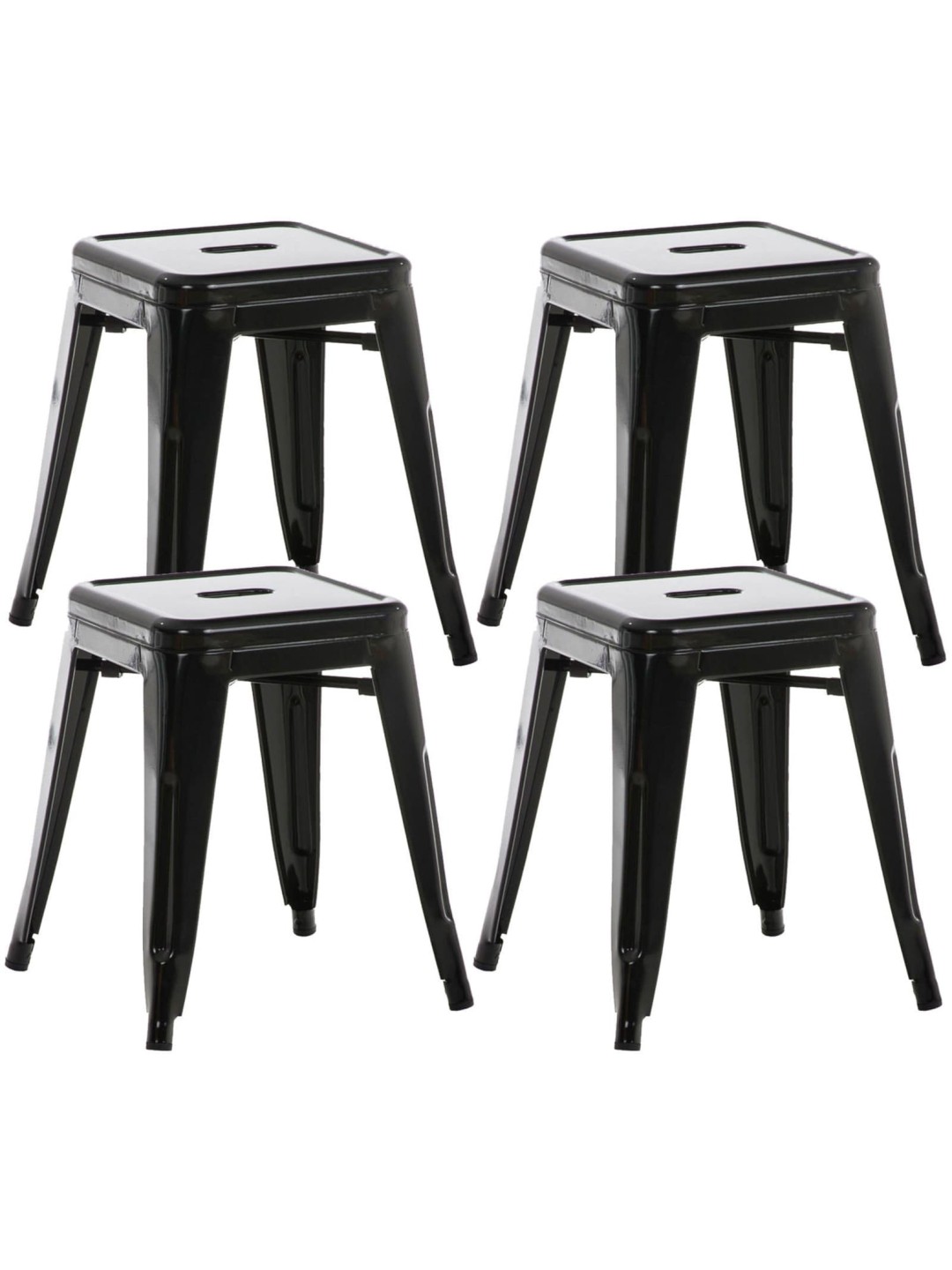 Sæt med 4 skamler Armin, sort