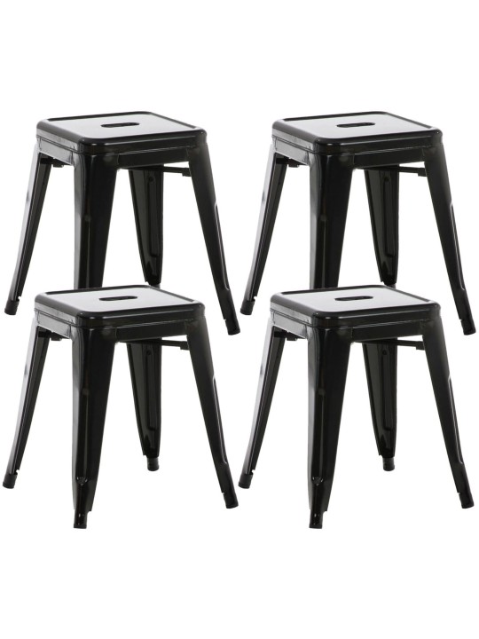 Sæt med 4 skamler Armin, sort