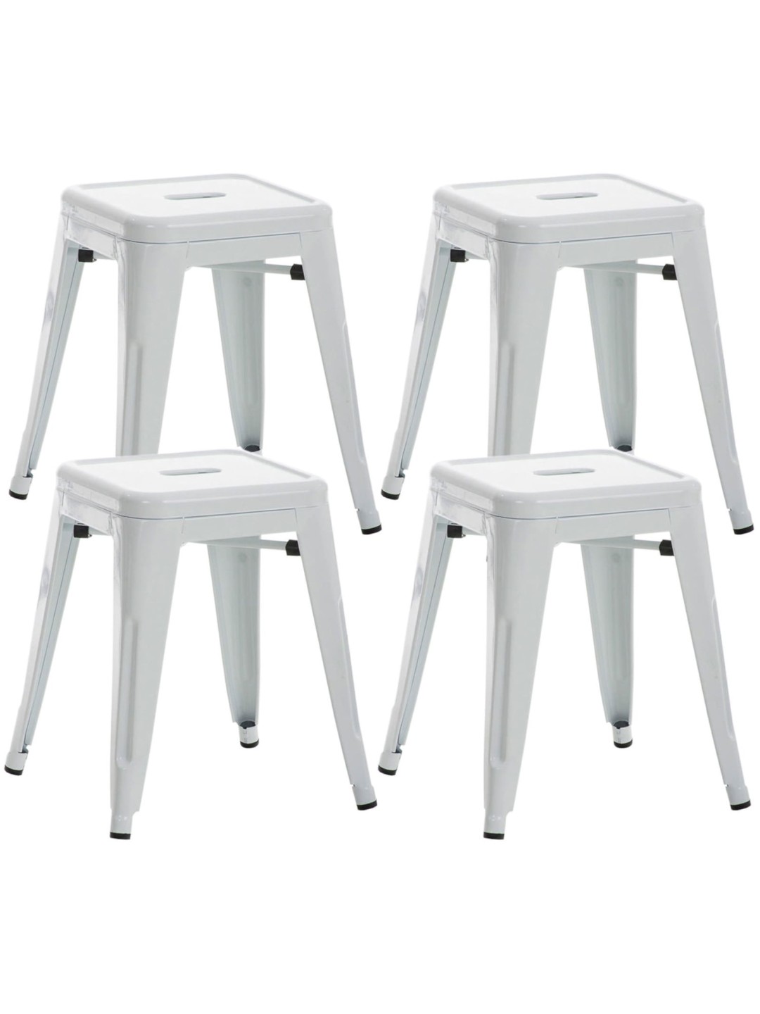 Sæt med 4 skamler Armin, hvid