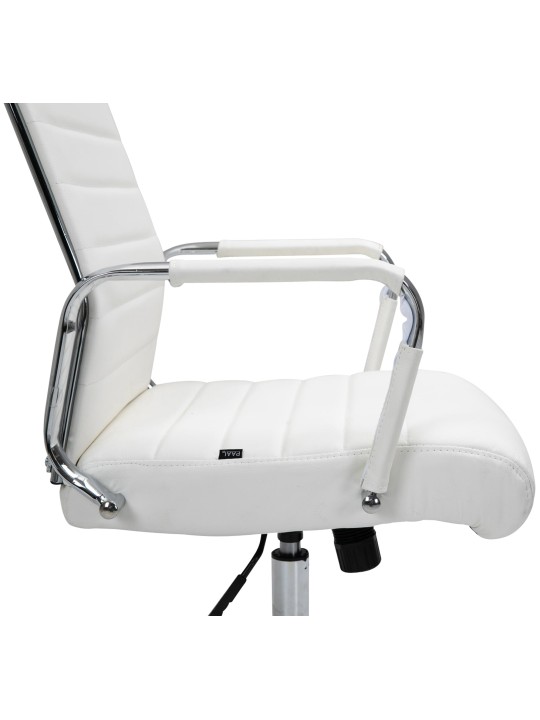 Kontorstol Columbus ægte læder, hvid Kontorstol Columbus ægte læder, hvid