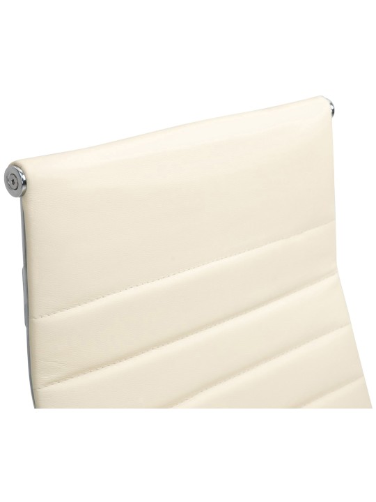 Kontorstol Columbus ægte læder, creme