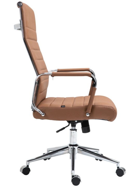 Kontorstol Columbus ægte læder, lysebrun Kontorstol Columbus ægte læder, lysebrun