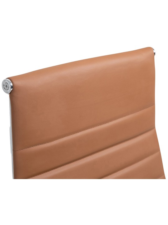 Kontorstol Columbus ægte læder, lysebrun Kontorstol Columbus ægte læder, lysebrun