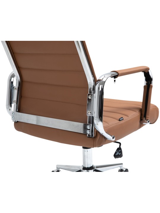 Kontorstol Columbus ægte læder, lysebrun Kontorstol Columbus ægte læder, lysebrun