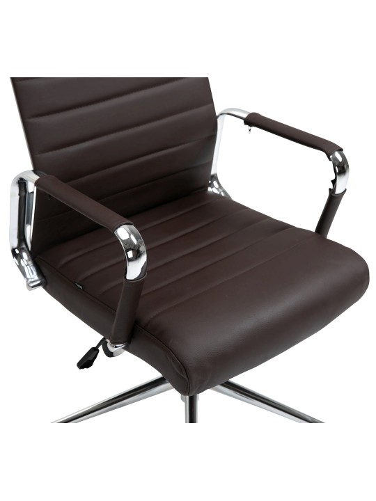 Kontorstol Columbus ægte læder, brun Kontorstol Columbus ægte læder, brun