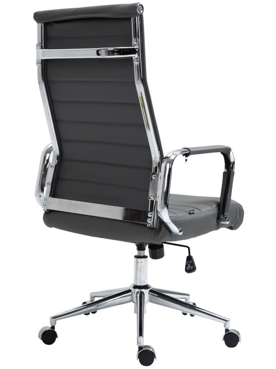 Kontorstol Columbus ægte læder, grå