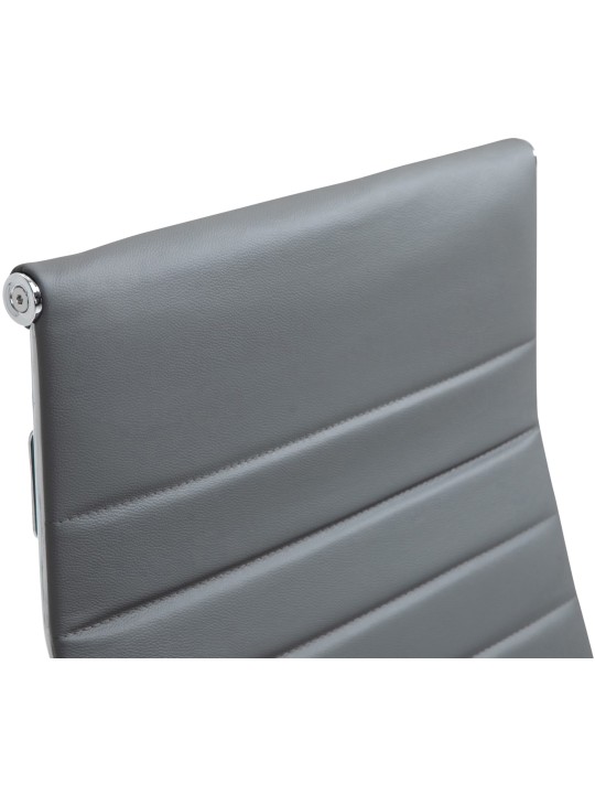 Kontorstol Columbus ægte læder, grå