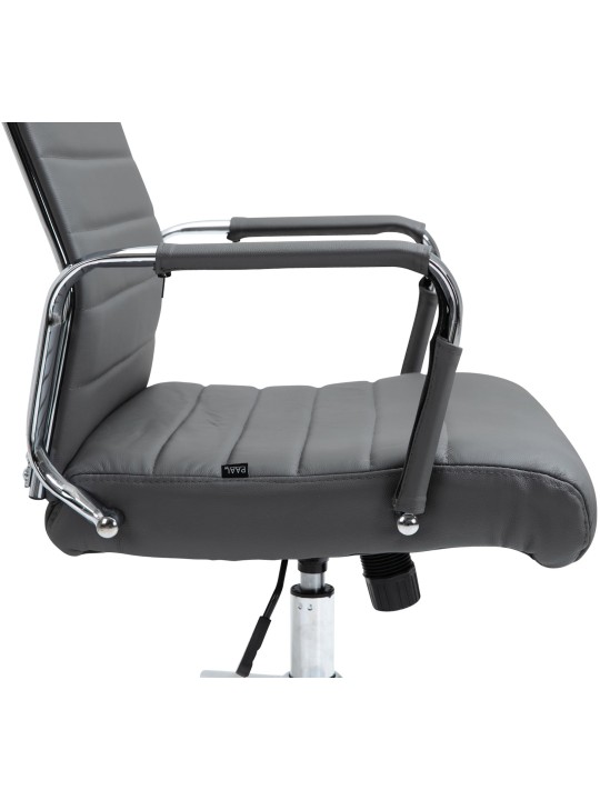 Kontorstol Columbus ægte læder, grå