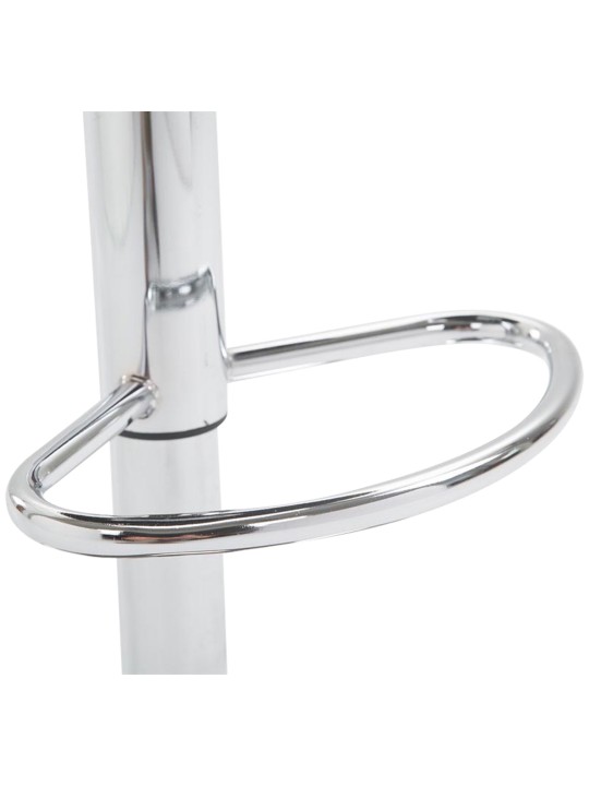 Barstol Lazio imiteret læder krom, sort