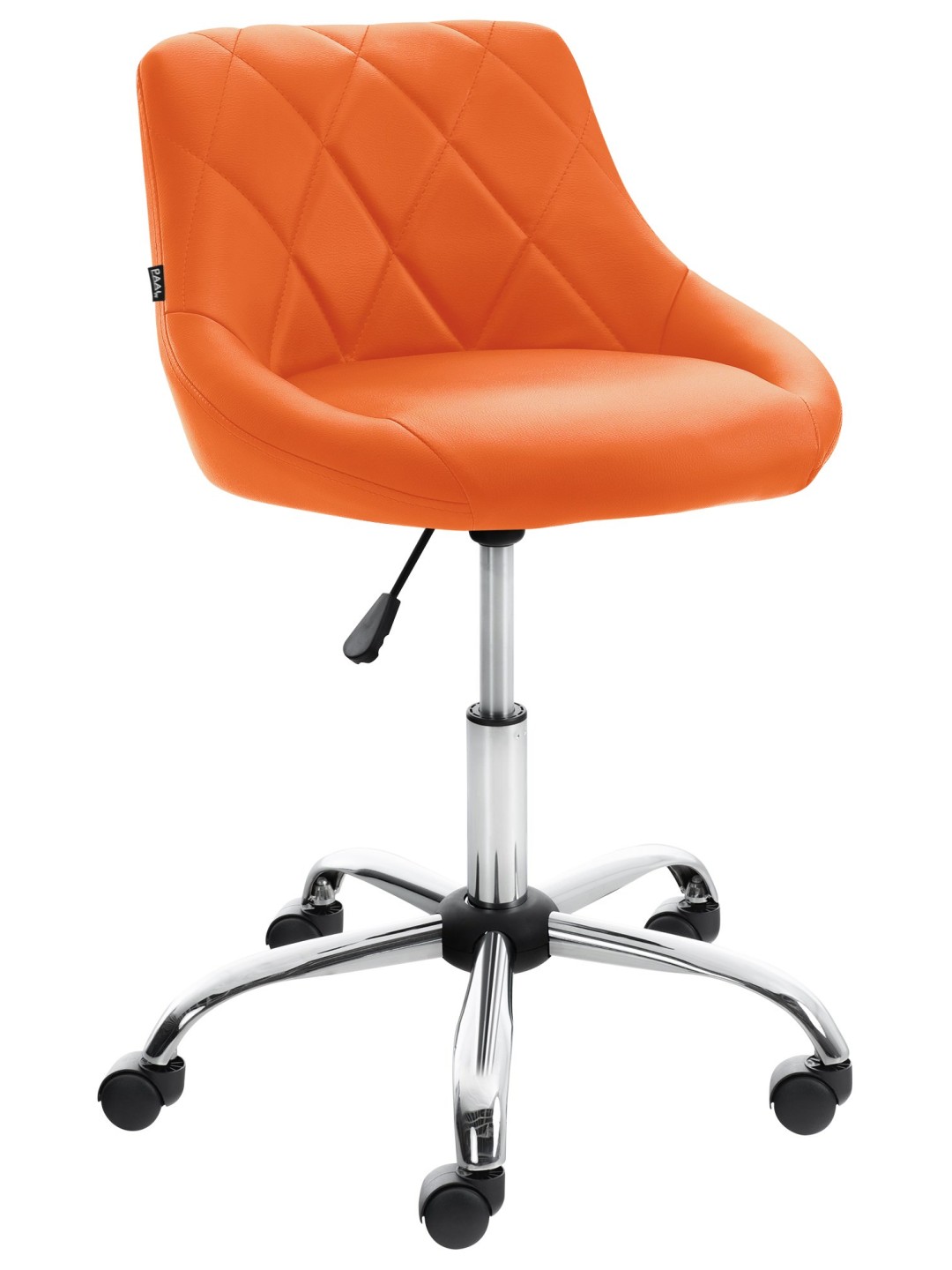 Arbejdsskammel Lazio imiteret læder, orange