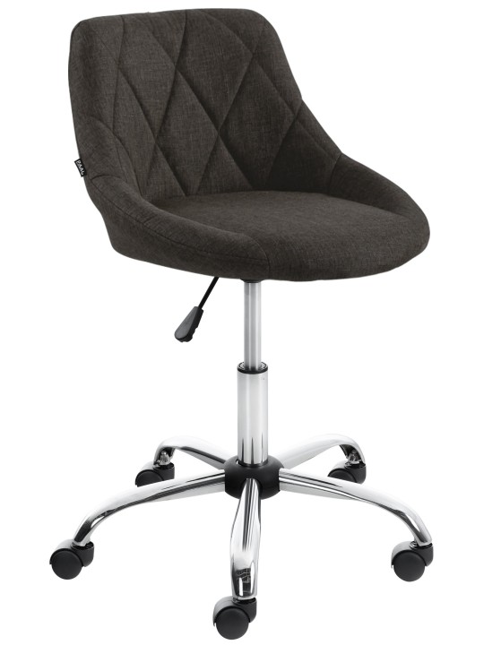 Arbejdsskammel Lazio stof, mørkegrå