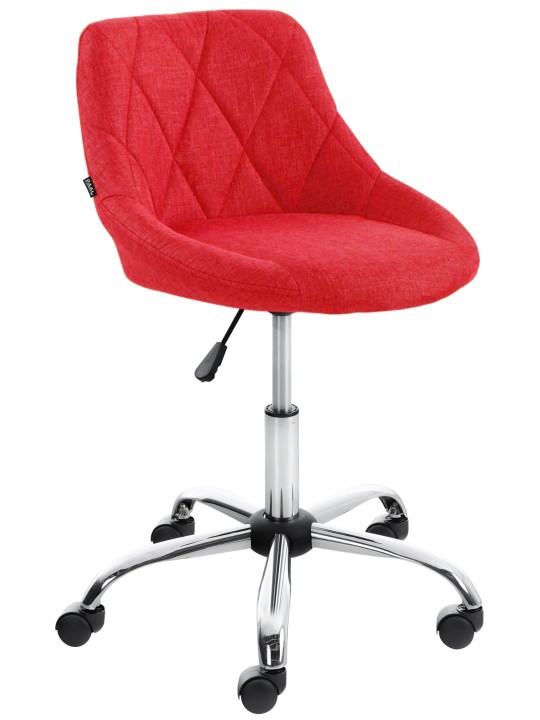 Arbejdsskammel Lazio stof, rød