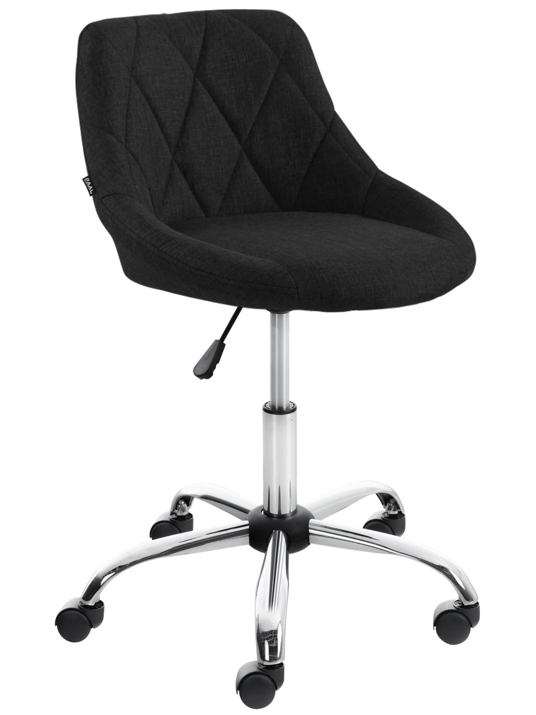 Arbejdsskammel Lazio stof, sort