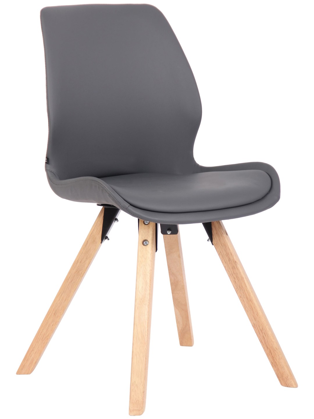 Stol Luna imiteret læder, grå