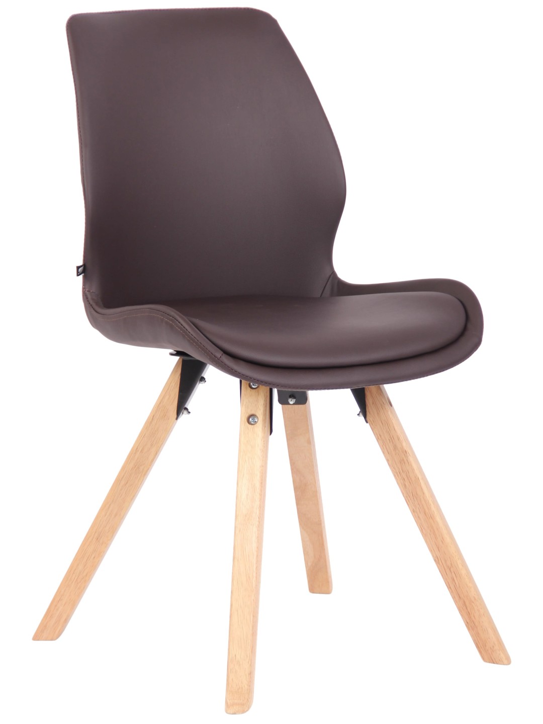 Stol Luna imiteret læder, brun