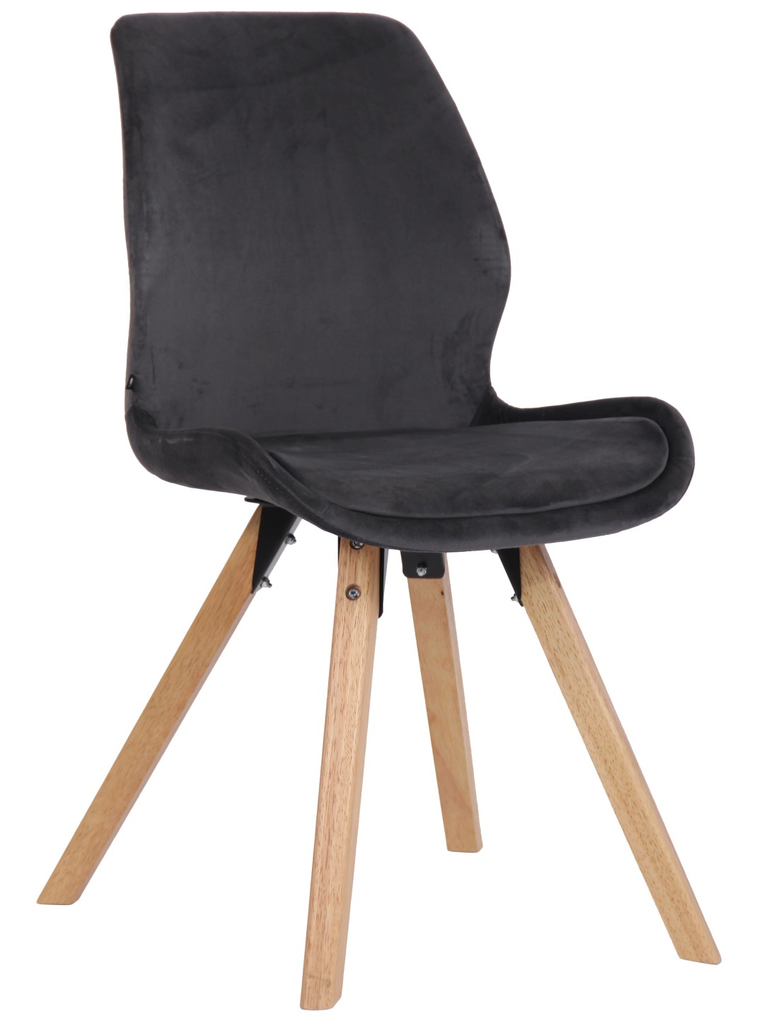 Stol Luna Velvet, mørkegrå