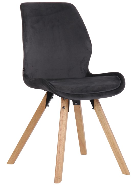 Stol Luna Velvet, mørkegrå