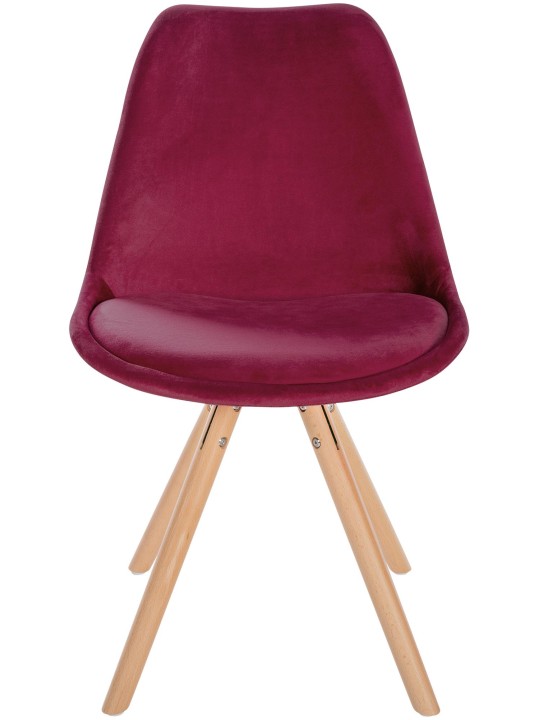 Stol Sofia Velvet Rund, bordeaux