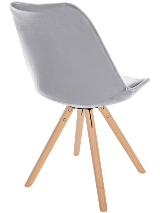 Stol Sofia Velvet Rund, lysegrå