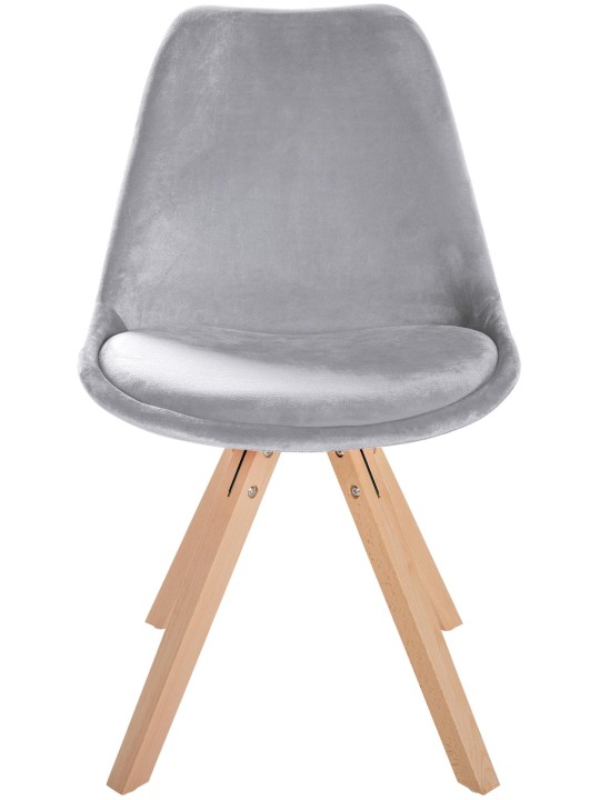 Stol Sofia Velvet Square, lysegrå