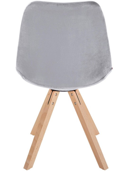 Stol Sofia Velvet Square, lysegrå