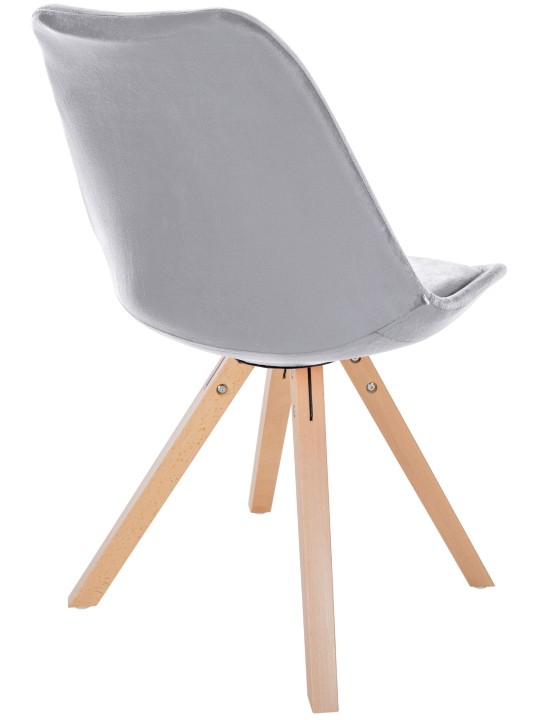 Stol Sofia Velvet Square, lysegrå